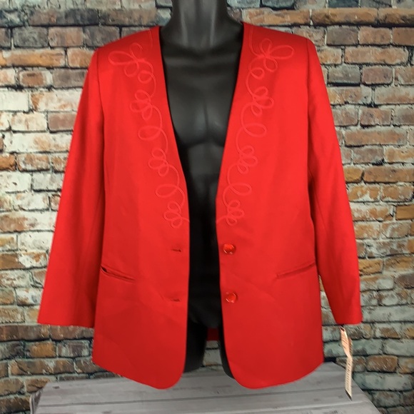 Alfred Dunner NWT red  jacket size12 - Picture 3 of 8